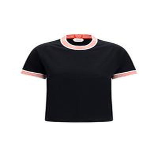 T-shirt con dettagli greca - BLACK