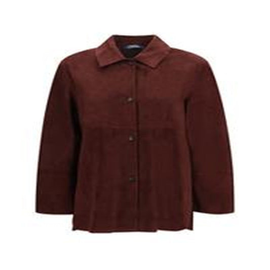 Giacca Gocce in suede - DARK RUBY