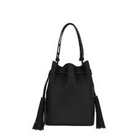 DRAWSTRING BAG | SO SEAU | VITELLO V./A.BRASS LOGO Black