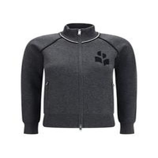 Cardigan Lanya con logo e zip - ANTHRACITE/BLACK