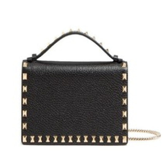 WALLET W/STRAP | ROCKSTUD | VITELLO STAMPA ALCE/PLATINUM STUDS - 0NO