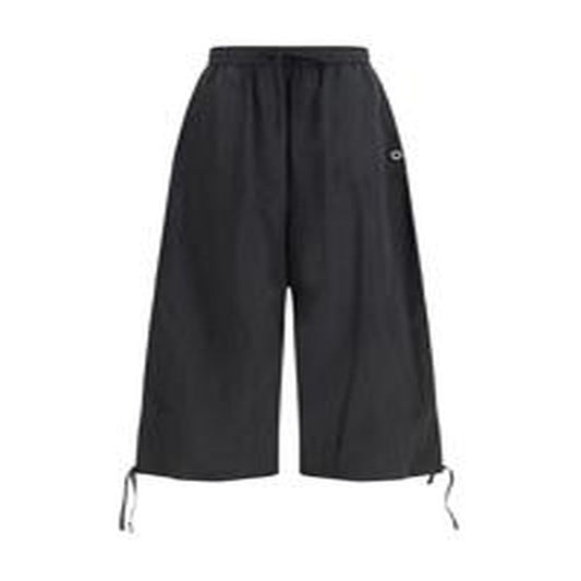 Pantaloni cargo con coulisse - BLACK