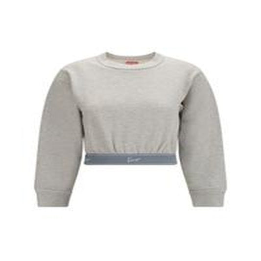 Felpa cropped di Kenzo - PALE GREY