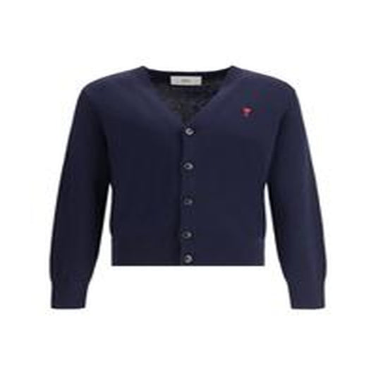 AMI PARIS AMI PARIS Cardigan Ami de Coeur - MARINE/ROUGE