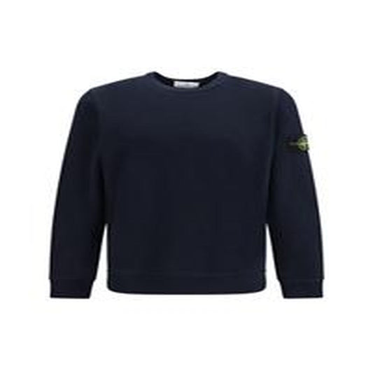 Felpa girocollo in cotone - NAVY BLUE