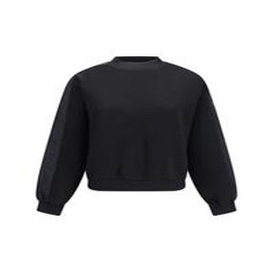Felpa Mix Media girocollo - BLACK