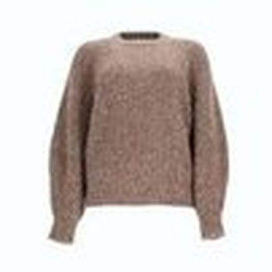 Maglia In Misto Cashmere E Seta Beige
