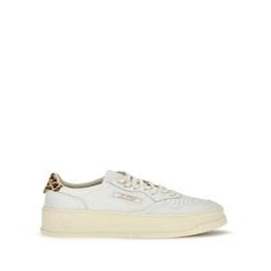 Sneakers Medalist Platform in pelle - WHITE/LEOPARD
