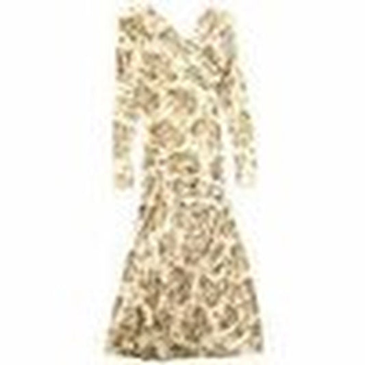Abito Lungo Con Stampa Ivory