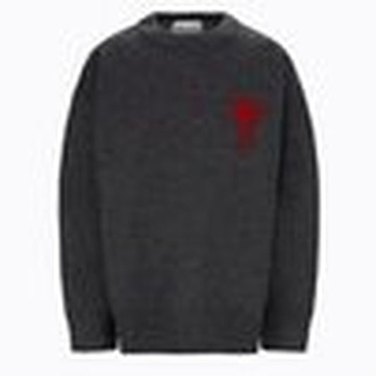 Maglia In Lana Con Logo Grey